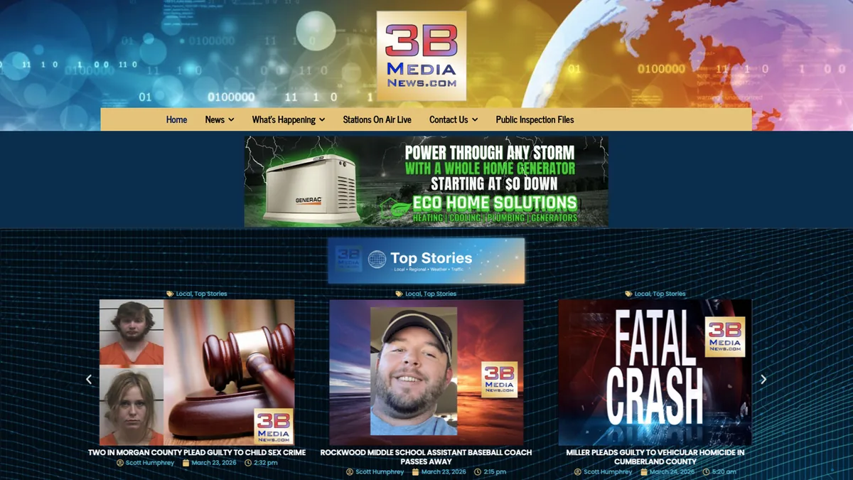 3B Media News homepage preview
