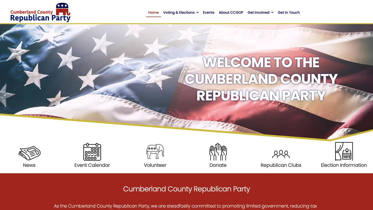 Cumberland County GOP homepage preview