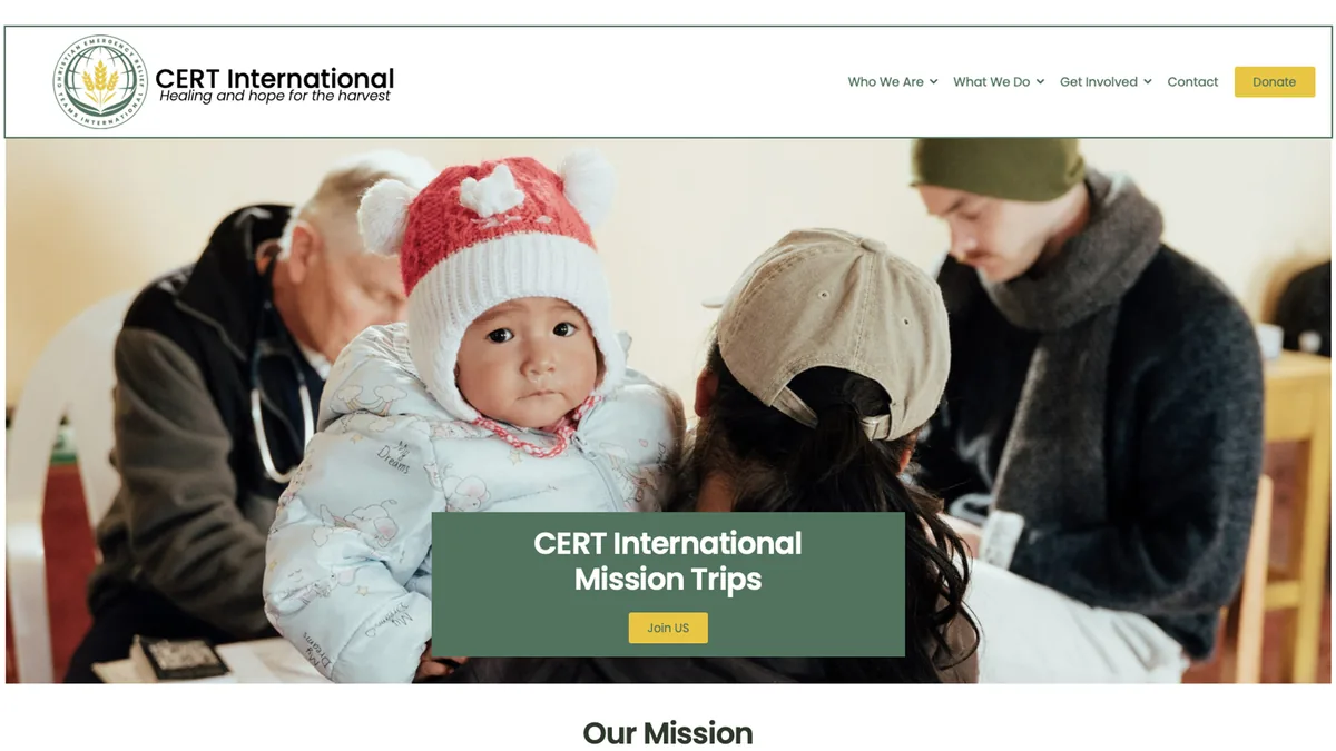 CERT International homepage preview