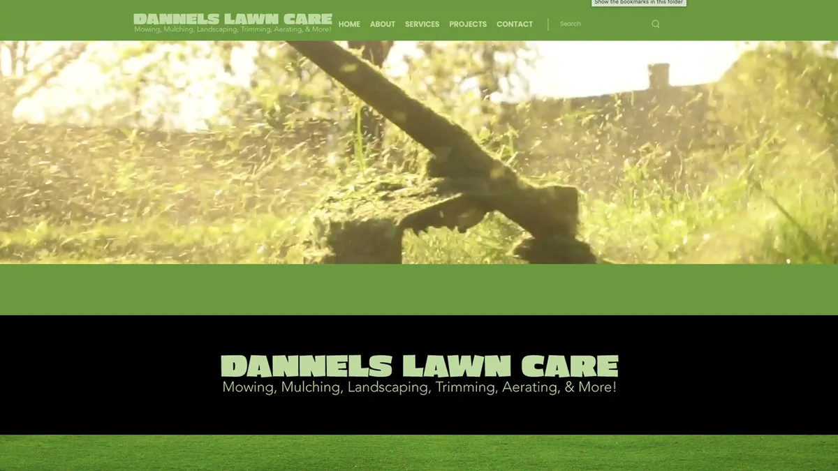 Dannels Lawn Care homepage preview
