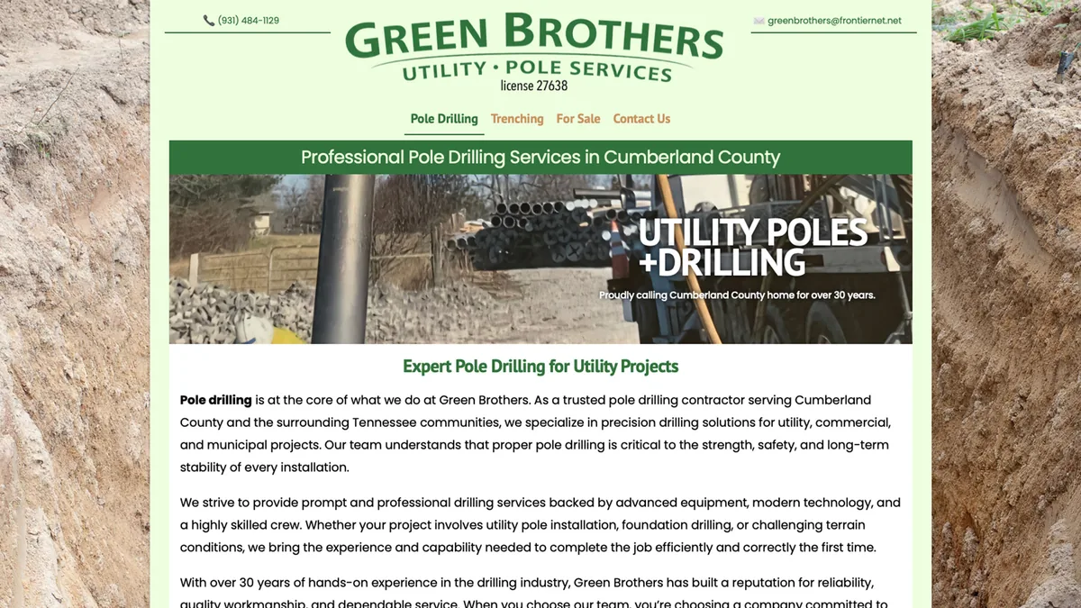 Green Brothers of Crossville TN homepage preview
