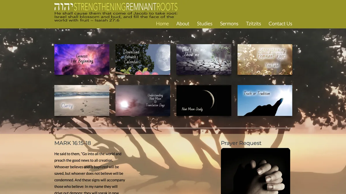 Strengthening Remnant Roots homepage preview
